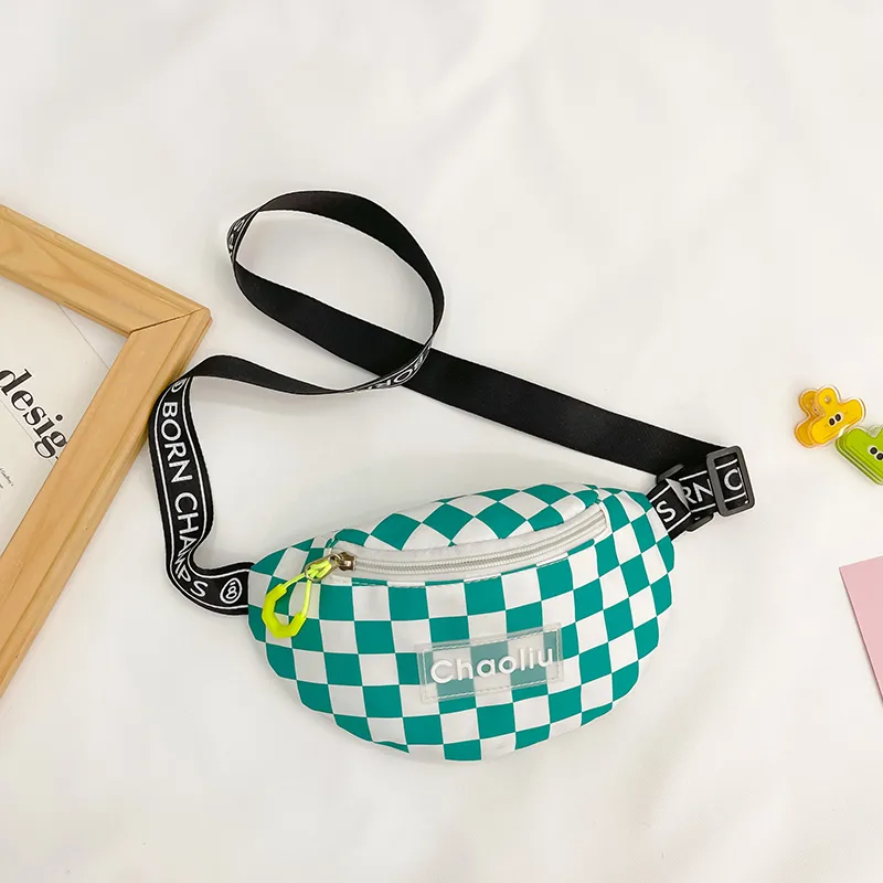 Kid'S Nylon Plaid Streetwear Dumpling Shape Zipper Fanny Pack display picture 73