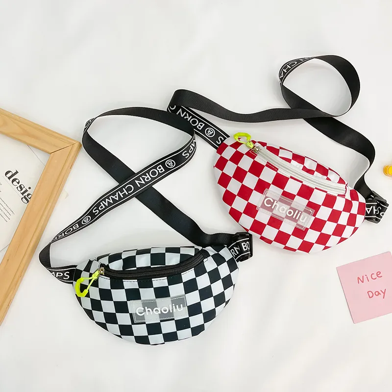 Kid'S Nylon Plaid Streetwear Dumpling Shape Zipper Fanny Pack display picture 84