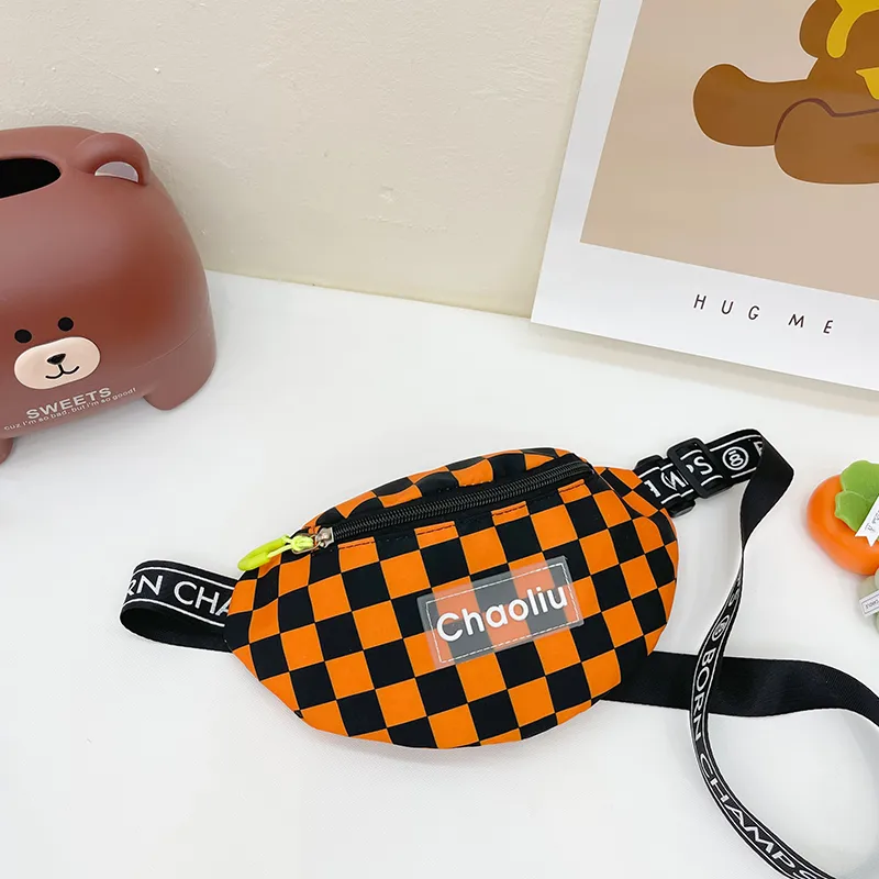Kid'S Nylon Plaid Streetwear Dumpling Shape Zipper Fanny Pack display picture 88