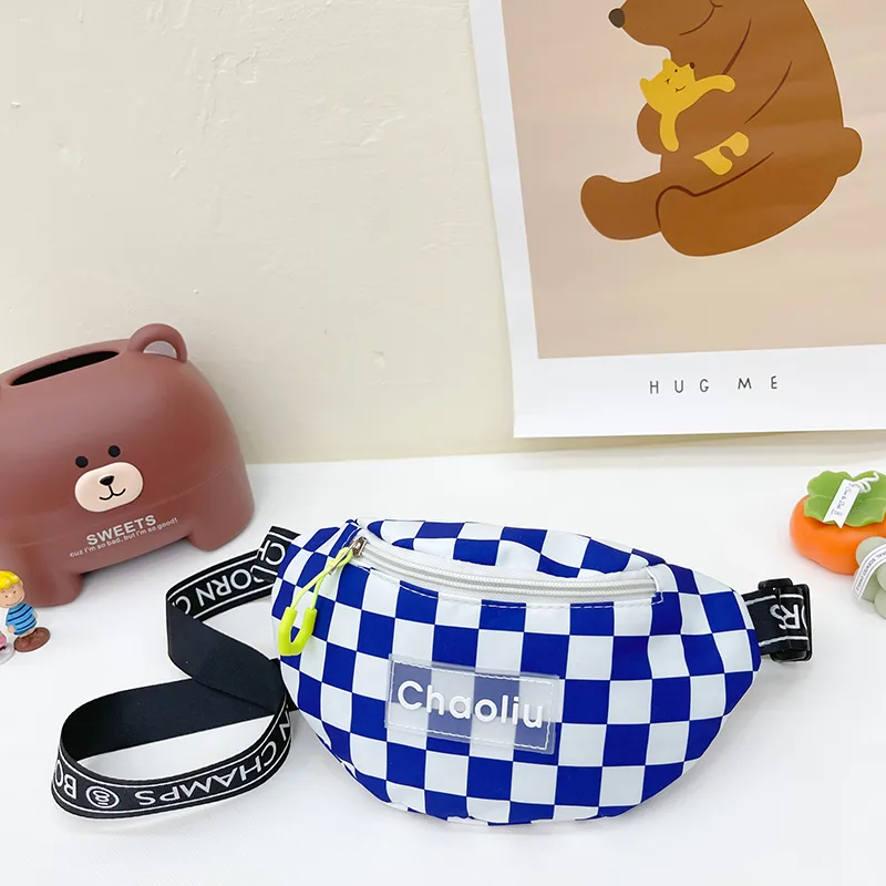 Kid'S Nylon Plaid Streetwear Dumpling Shape Zipper Fanny Pack display picture 70