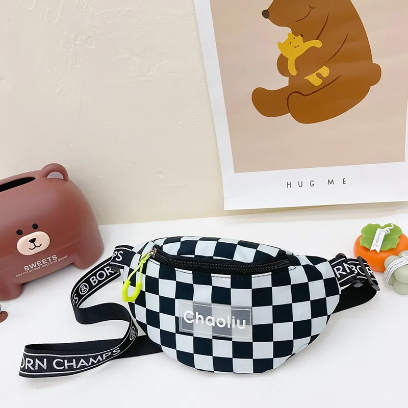 Kid'S Nylon Plaid Streetwear Dumpling Shape Zipper Fanny Pack display picture 87