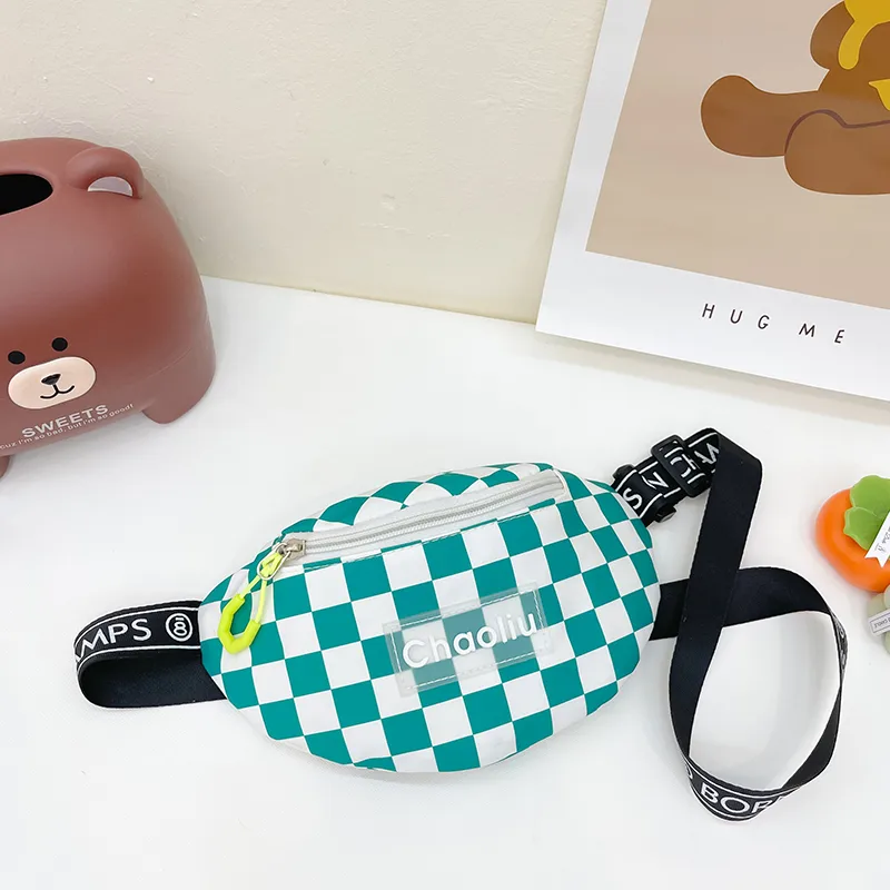 Kid'S Nylon Plaid Streetwear Dumpling Shape Zipper Fanny Pack display picture 97