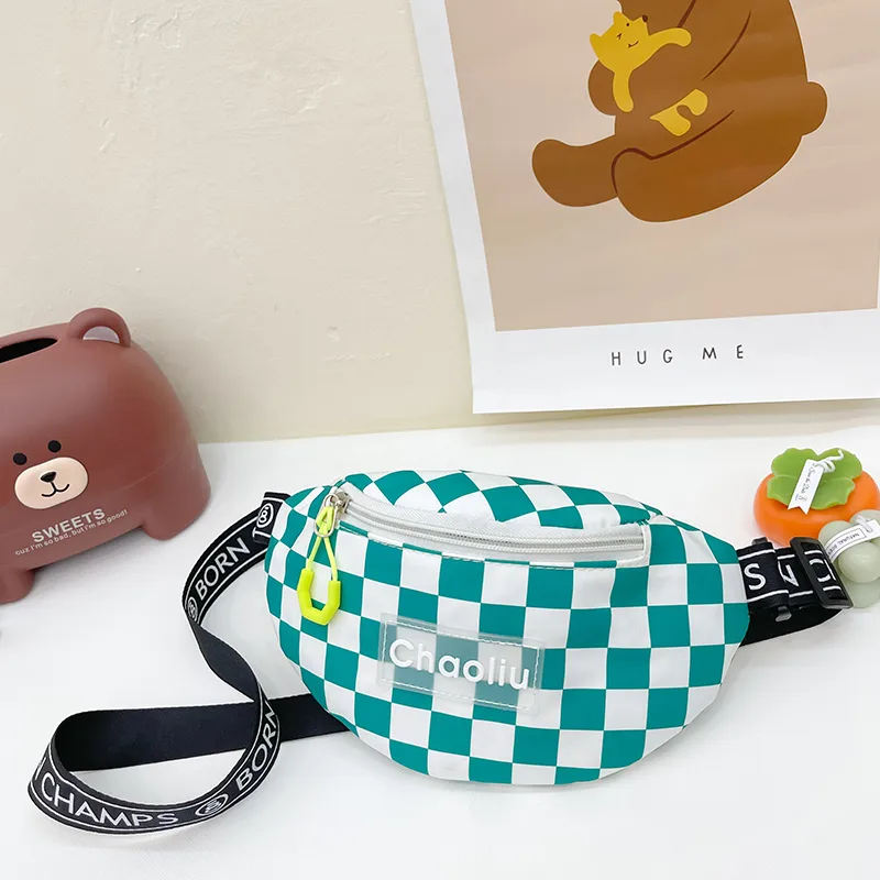 Kid'S Nylon Plaid Streetwear Dumpling Shape Zipper Fanny Pack display picture 72