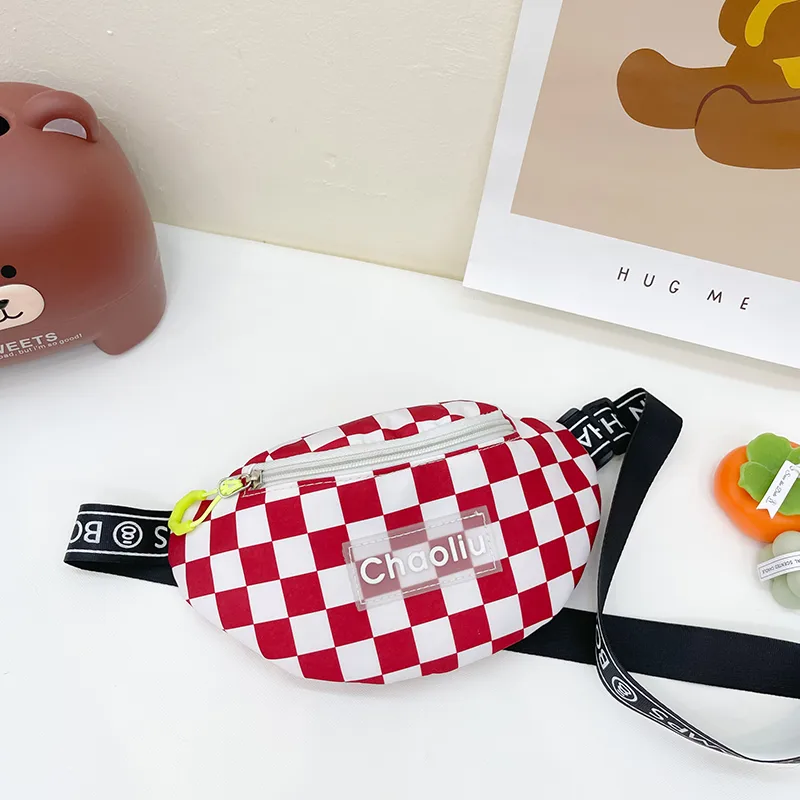 Kid'S Nylon Plaid Streetwear Dumpling Shape Zipper Fanny Pack display picture 99