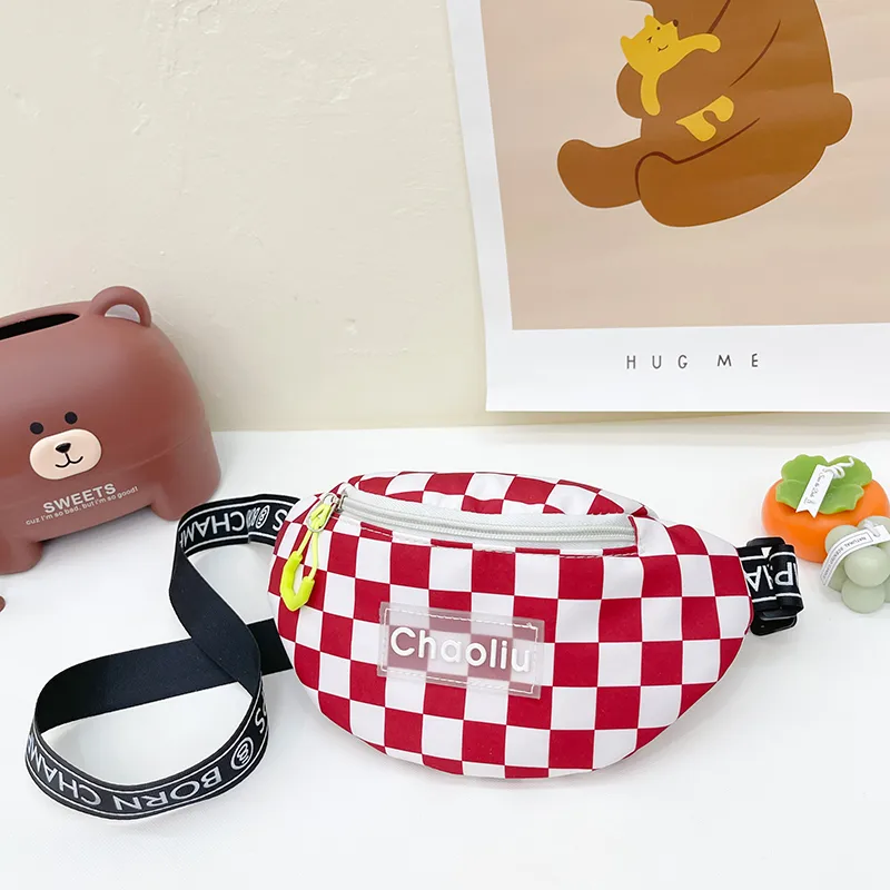 Kid'S Nylon Plaid Streetwear Dumpling Shape Zipper Fanny Pack display picture 77