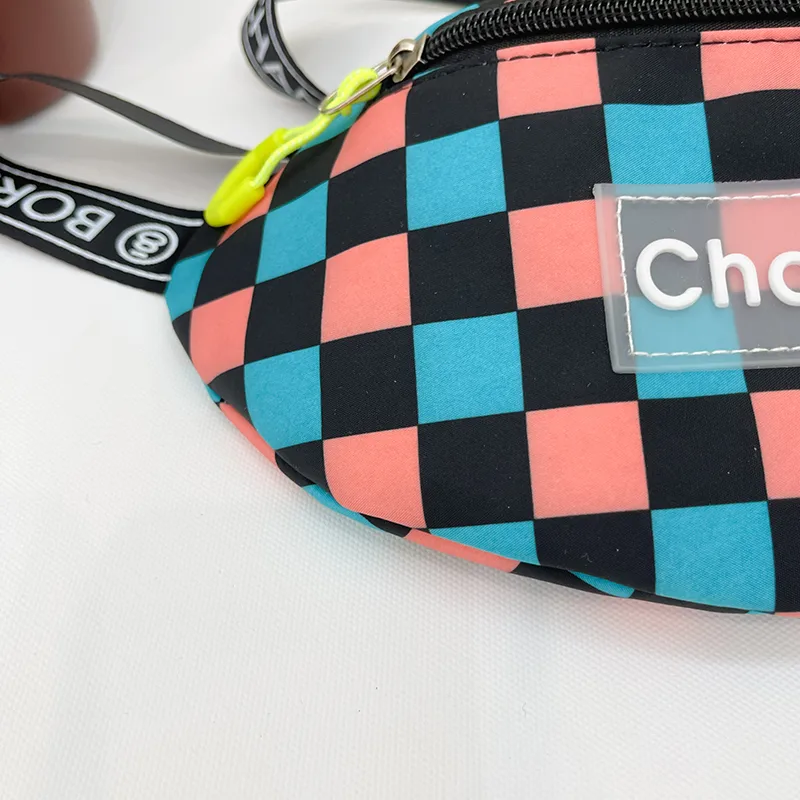 Kid'S Nylon Plaid Streetwear Dumpling Shape Zipper Fanny Pack display picture 105