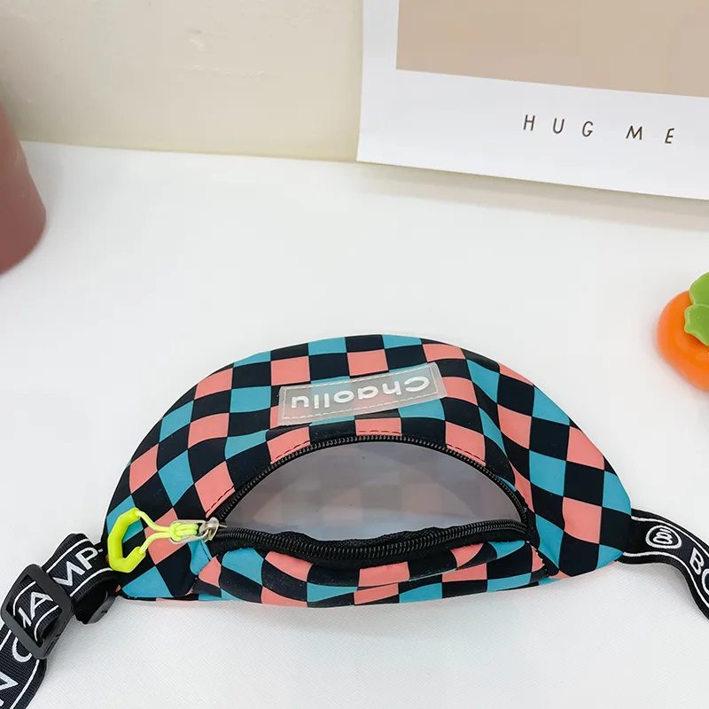 Kid'S Nylon Plaid Streetwear Dumpling Shape Zipper Fanny Pack display picture 104