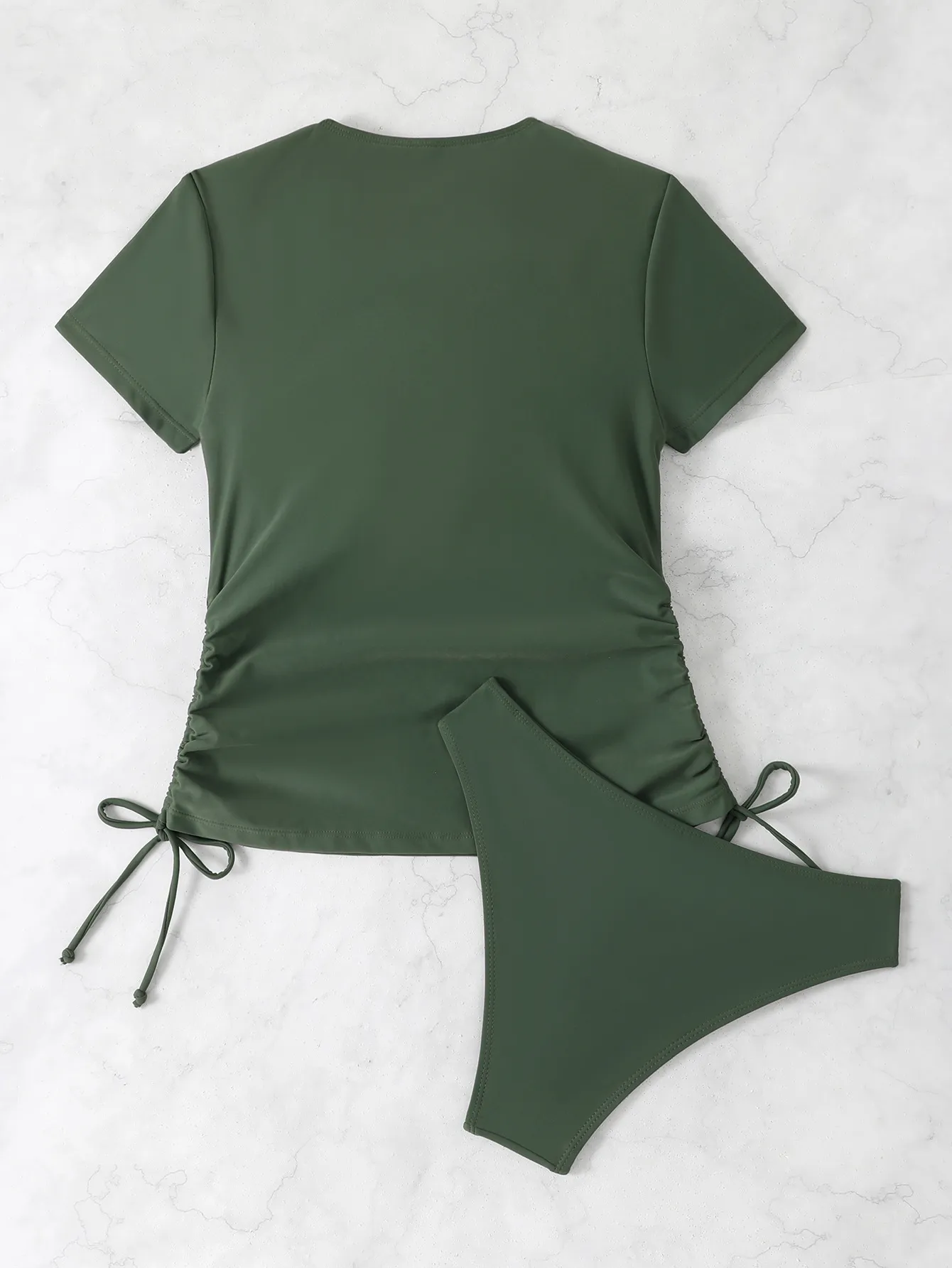Women's Solid Color 2 Pieces Set Swimwear display picture 5