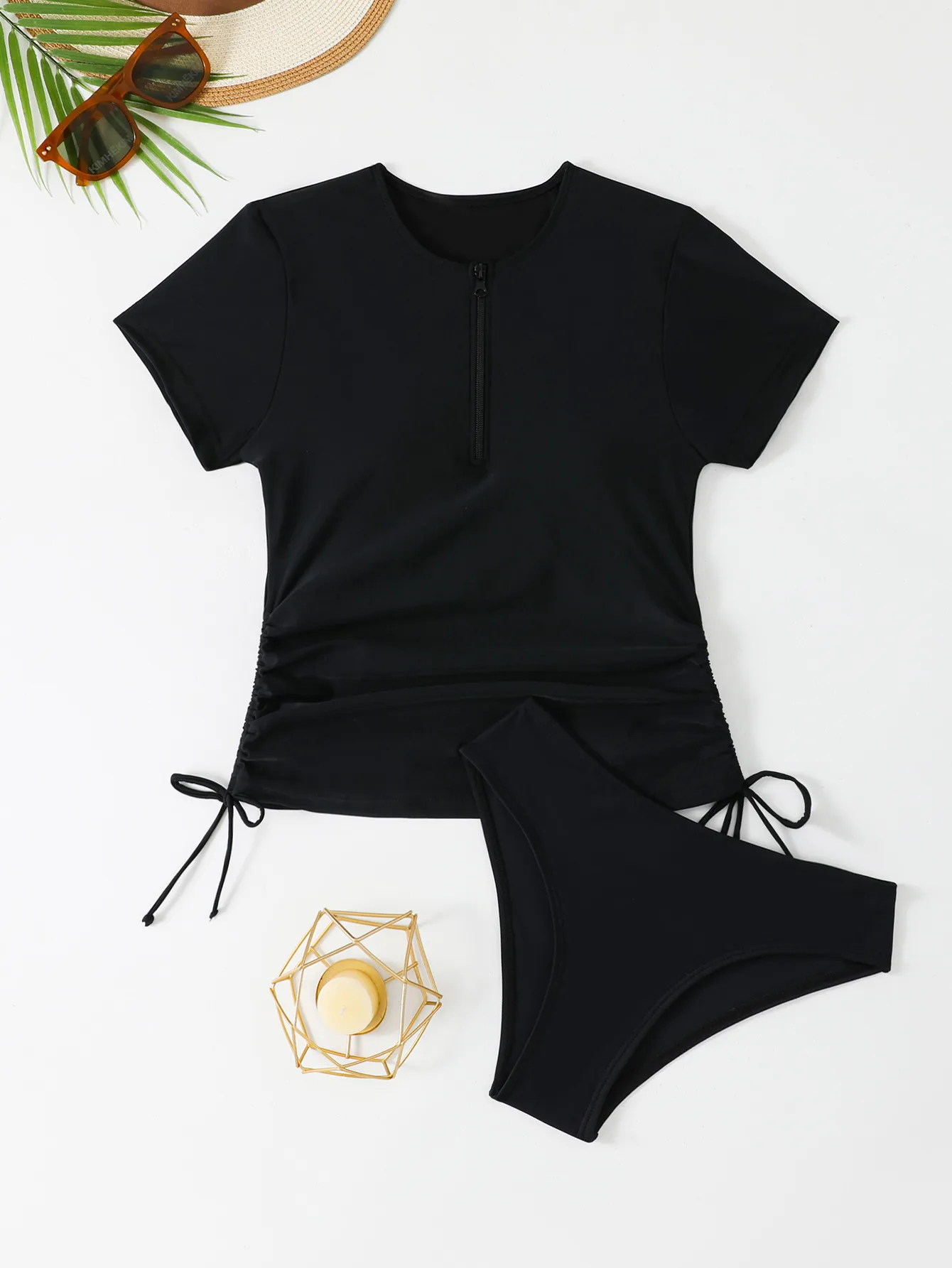 Women's Solid Color 2 Pieces Set Swimwear display picture 11