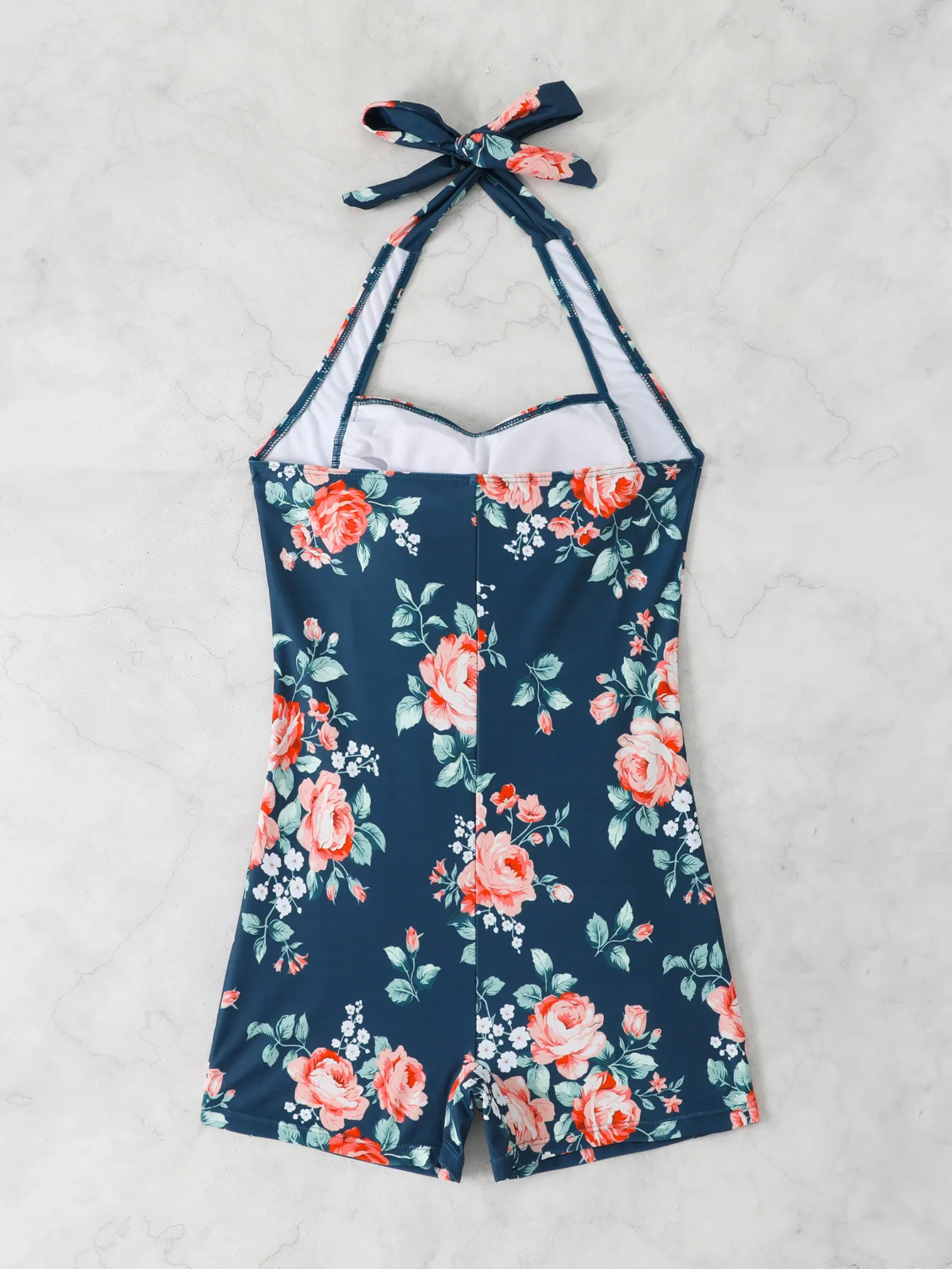 Women's Elegant Lady Ditsy Floral Stripe Solid Color 1 Piece One Piece Swimwear display picture 12