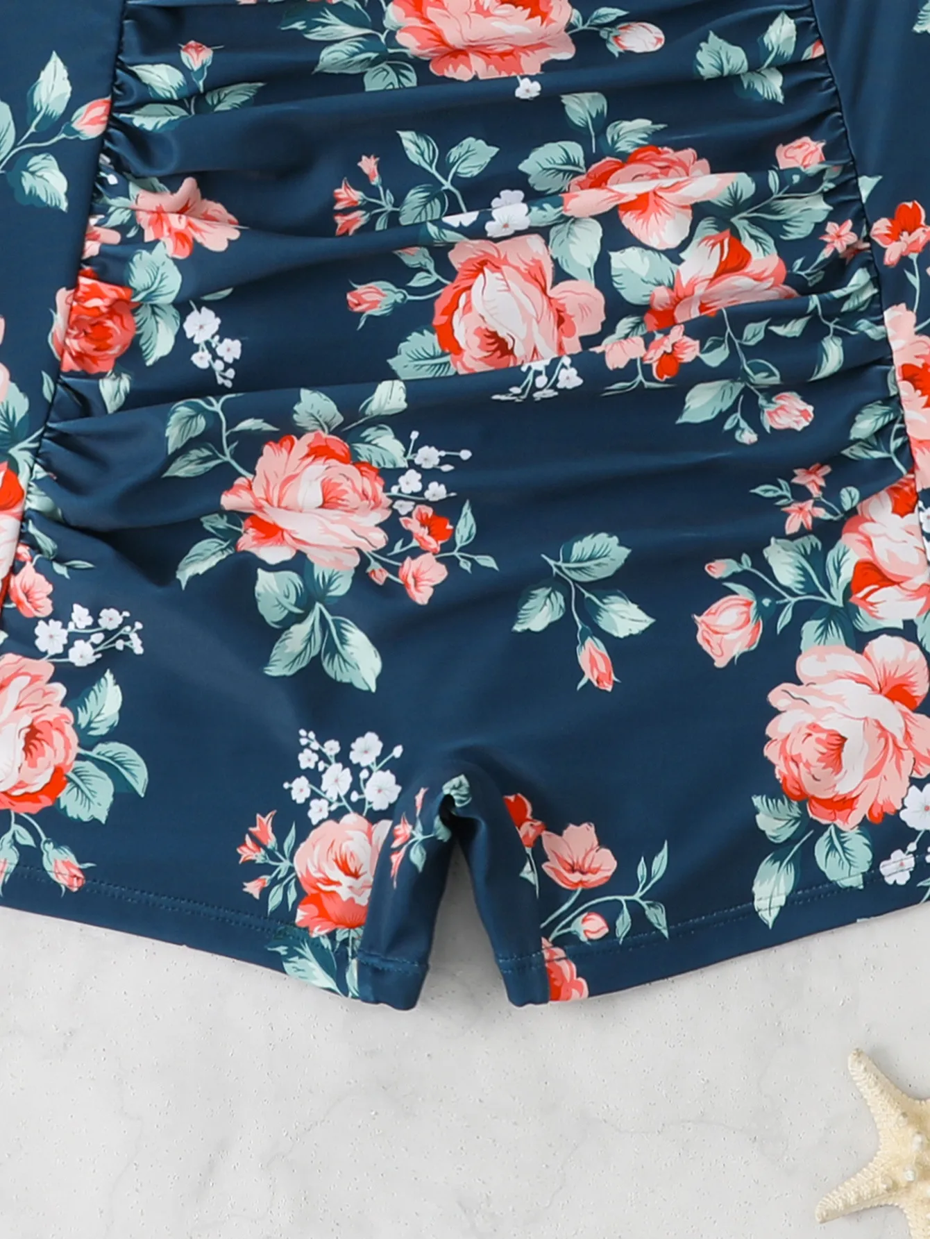 Women's Elegant Lady Ditsy Floral Stripe Solid Color 1 Piece One Piece Swimwear display picture 13