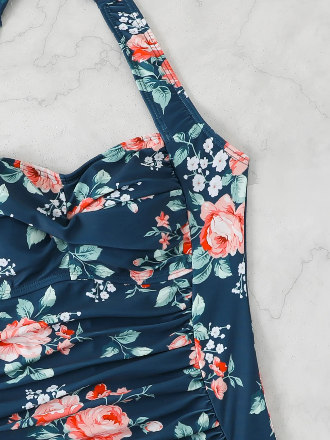 Women's Elegant Lady Ditsy Floral Stripe Solid Color 1 Piece One Piece Swimwear display picture 14