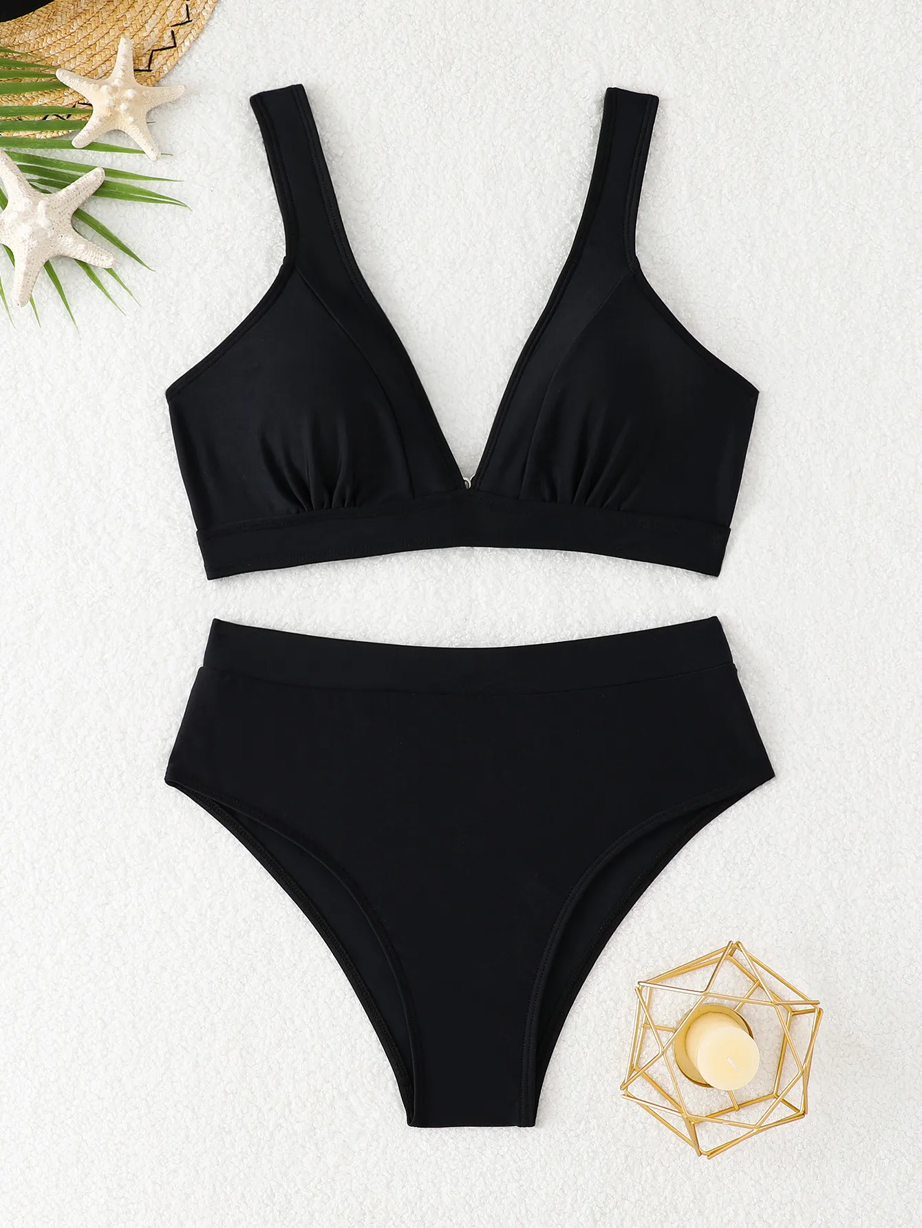 Women's Solid Color 2 Pieces Set Swimwear display picture 12