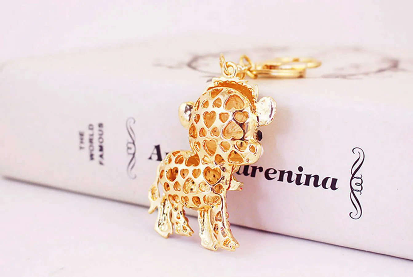 1 Piece Cute Sweet Cattle Alloy Inlay Zircon Women's Keychain display picture 14