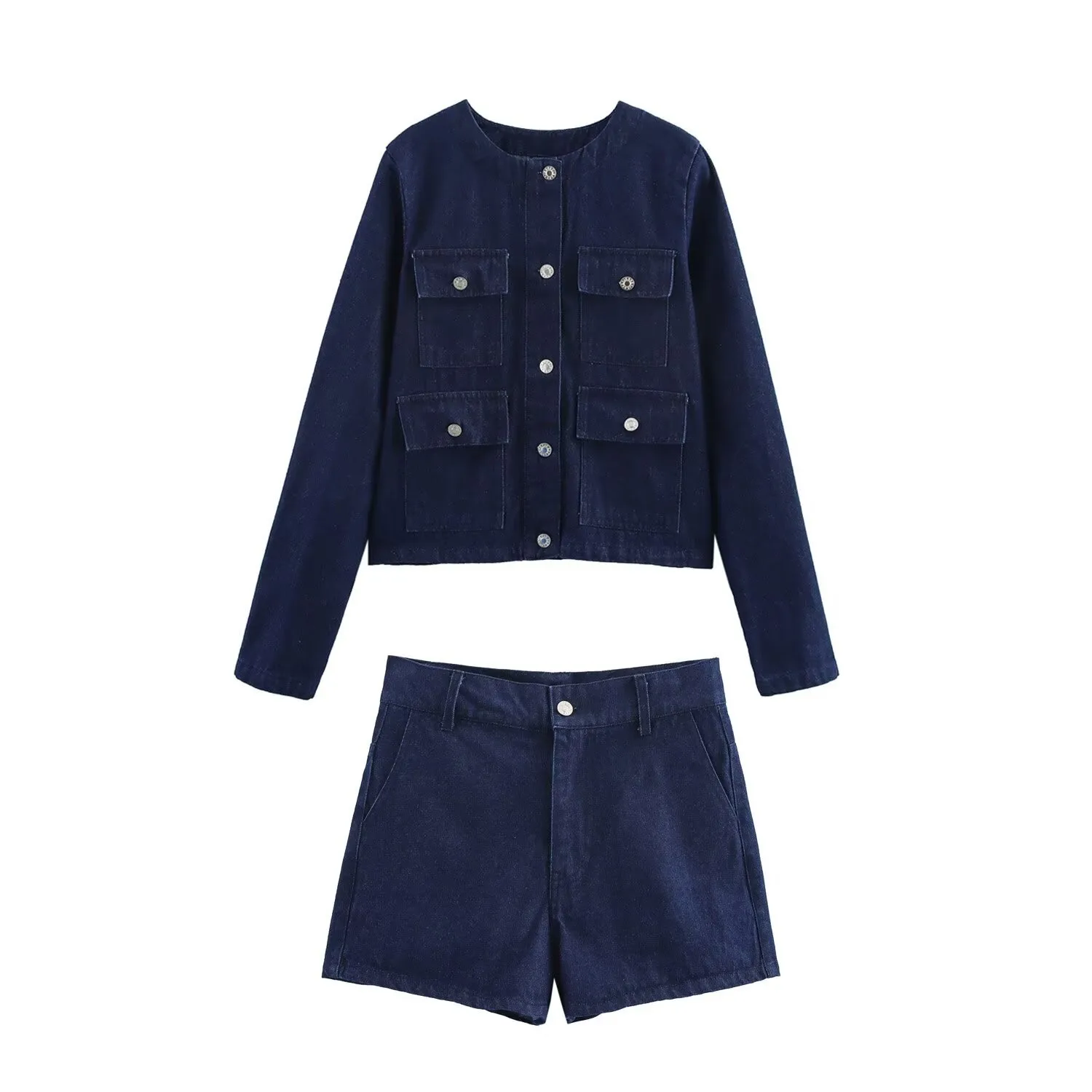 Holiday Daily Women's Casual Simple Style Streetwear Solid Color Spandex Polyester Shorts Co-ord Set Shorts Sets display picture 1