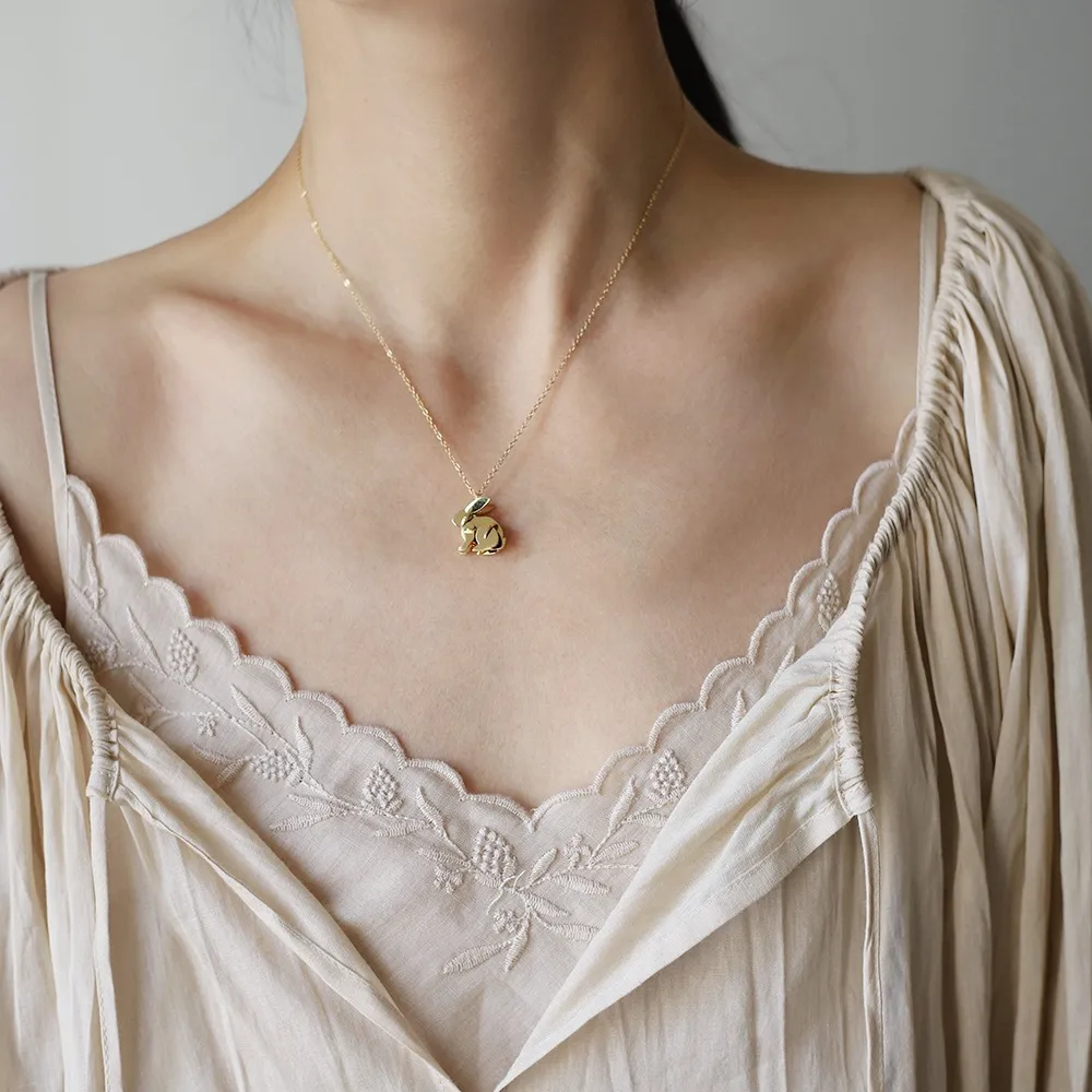 Simple Style Classic Style Rabbit 304 Stainless Steel 18K Gold Plated Women's Pendant Necklace display picture 4