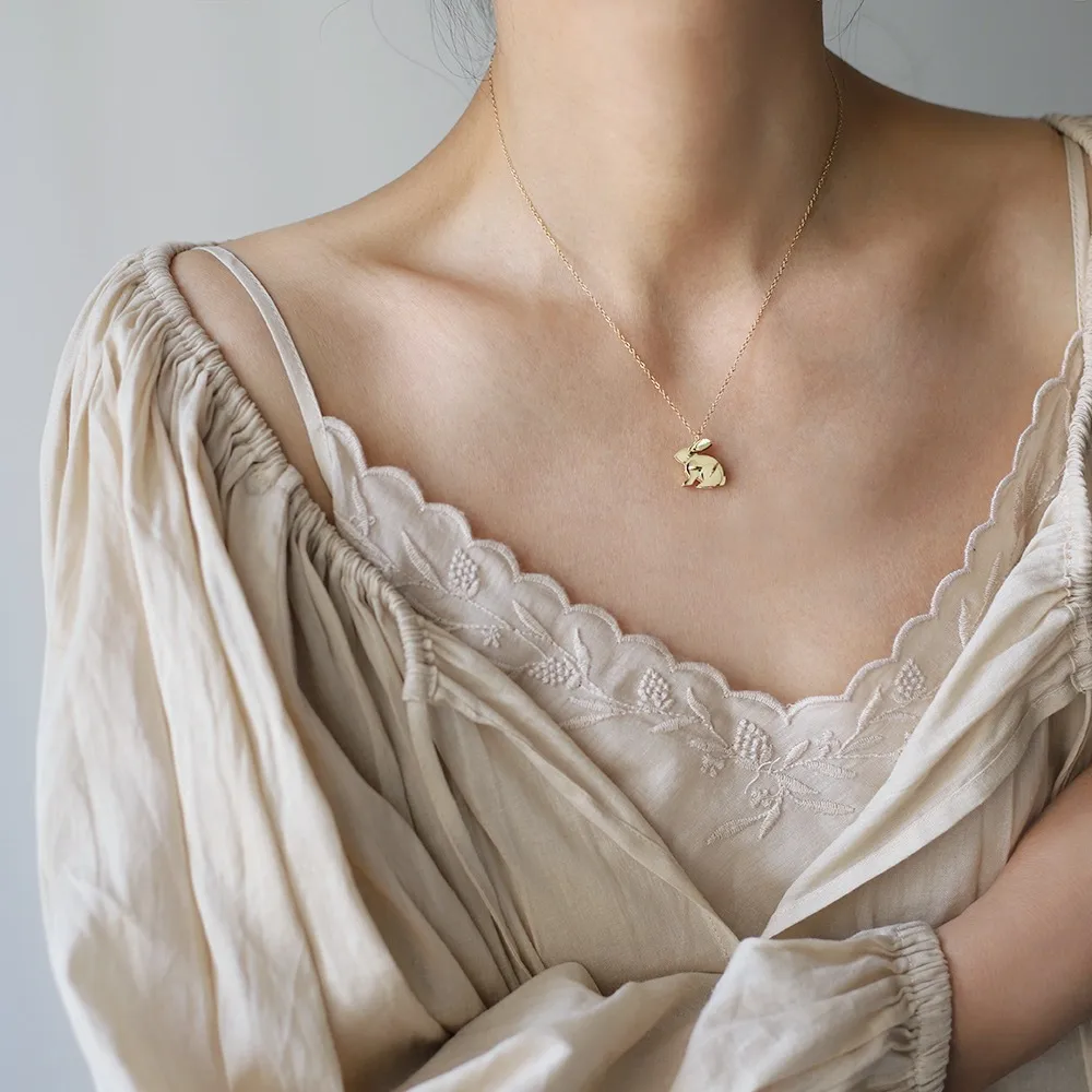 Simple Style Classic Style Rabbit 304 Stainless Steel 18K Gold Plated Women's Pendant Necklace display picture 5