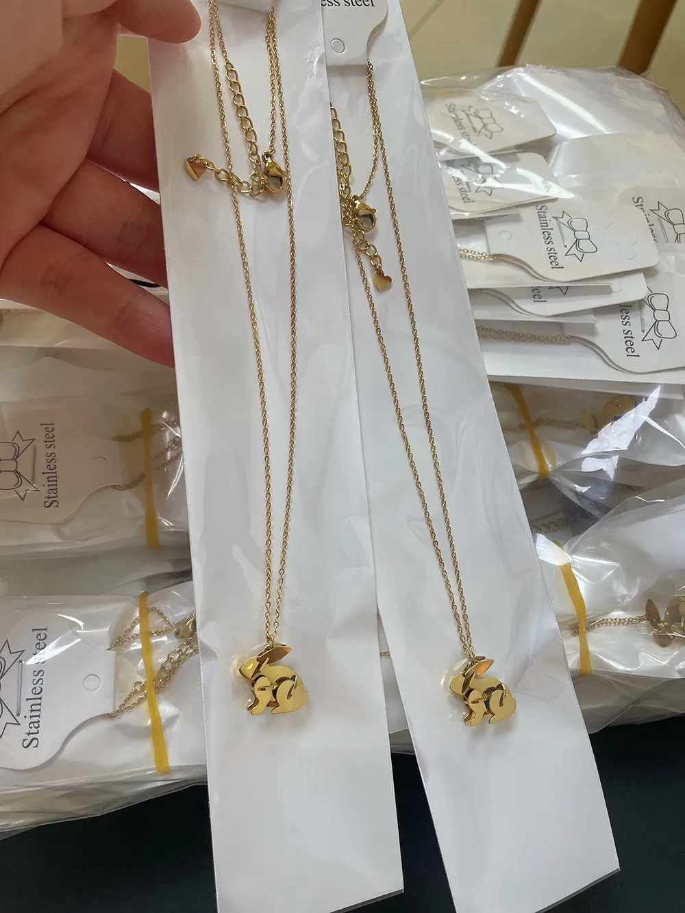Simple Style Classic Style Rabbit 304 Stainless Steel 18K Gold Plated Women's Pendant Necklace display picture 6