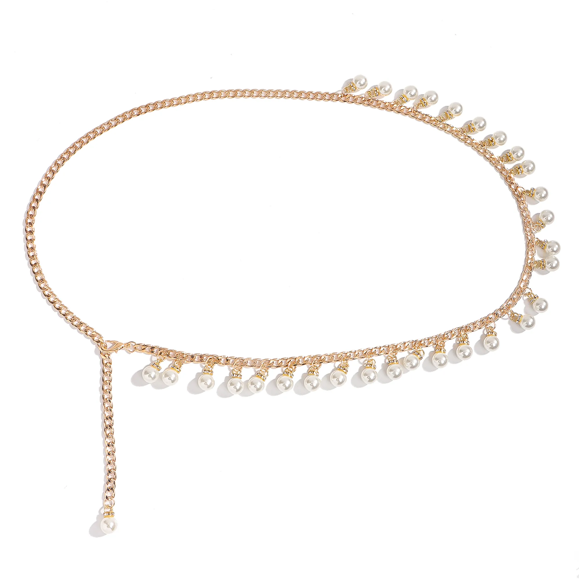 Business Vintage Style Simple Style Pearl Zinc Women's Chain Belts display picture 5