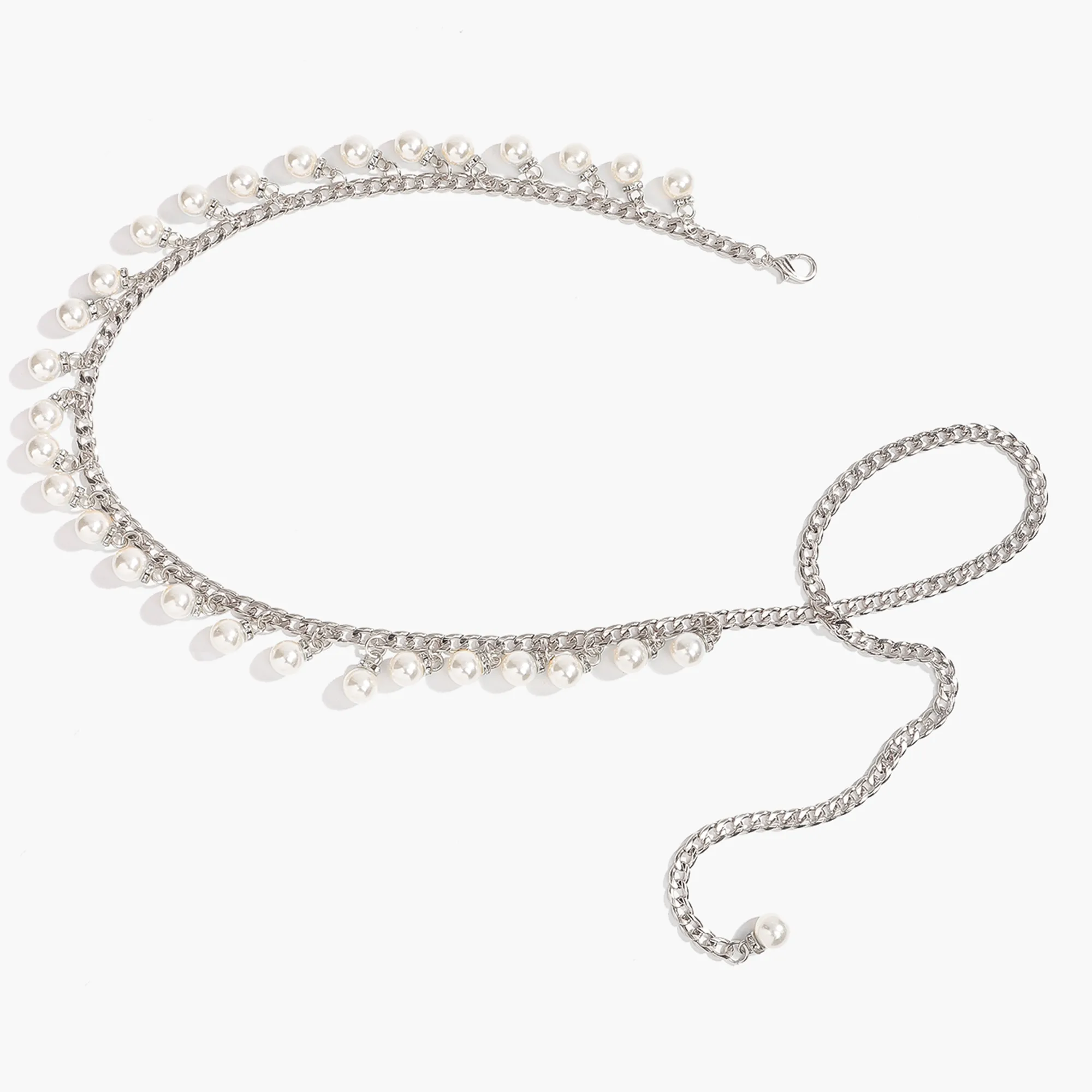 Business Vintage Style Simple Style Pearl Zinc Women's Chain Belts display picture 11