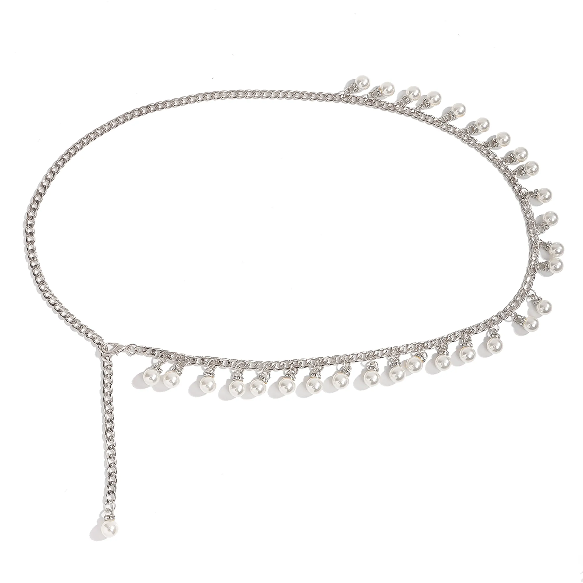 Business Vintage Style Simple Style Pearl Zinc Women's Chain Belts display picture 10