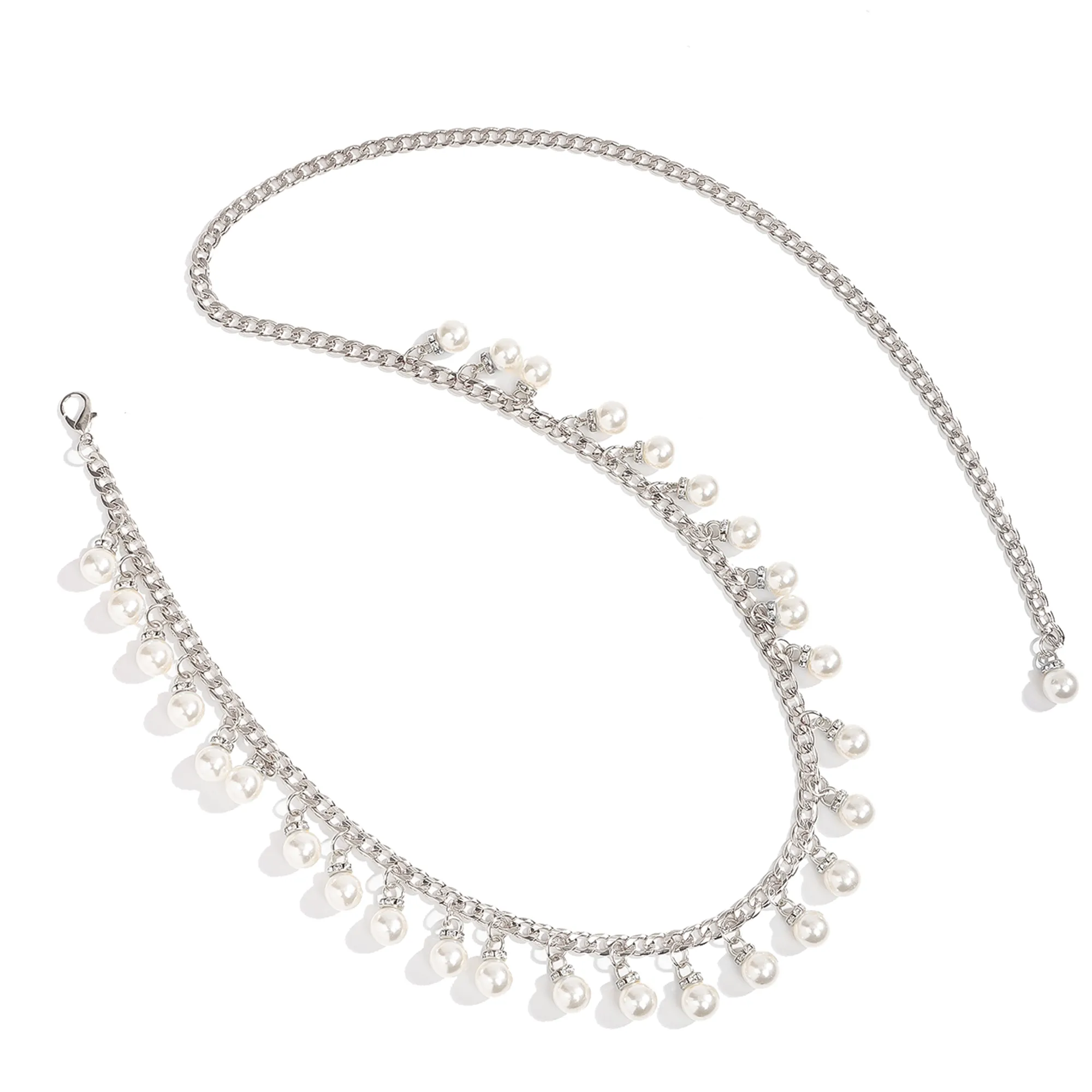 Business Vintage Style Simple Style Pearl Zinc Women's Chain Belts display picture 12