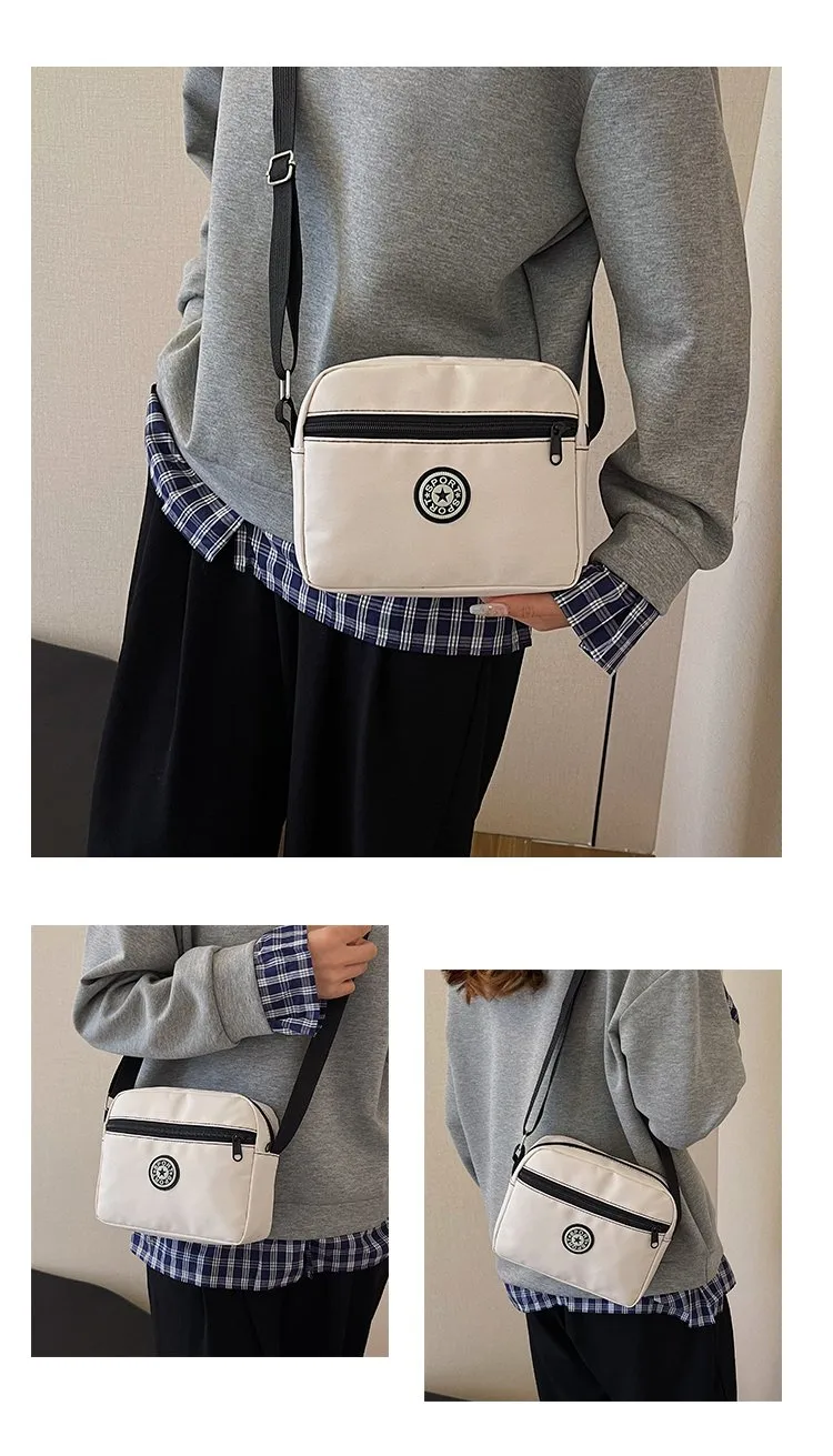 Women's Nylon Solid Color Streetwear Square Zipper Crossbody Bag display picture 6