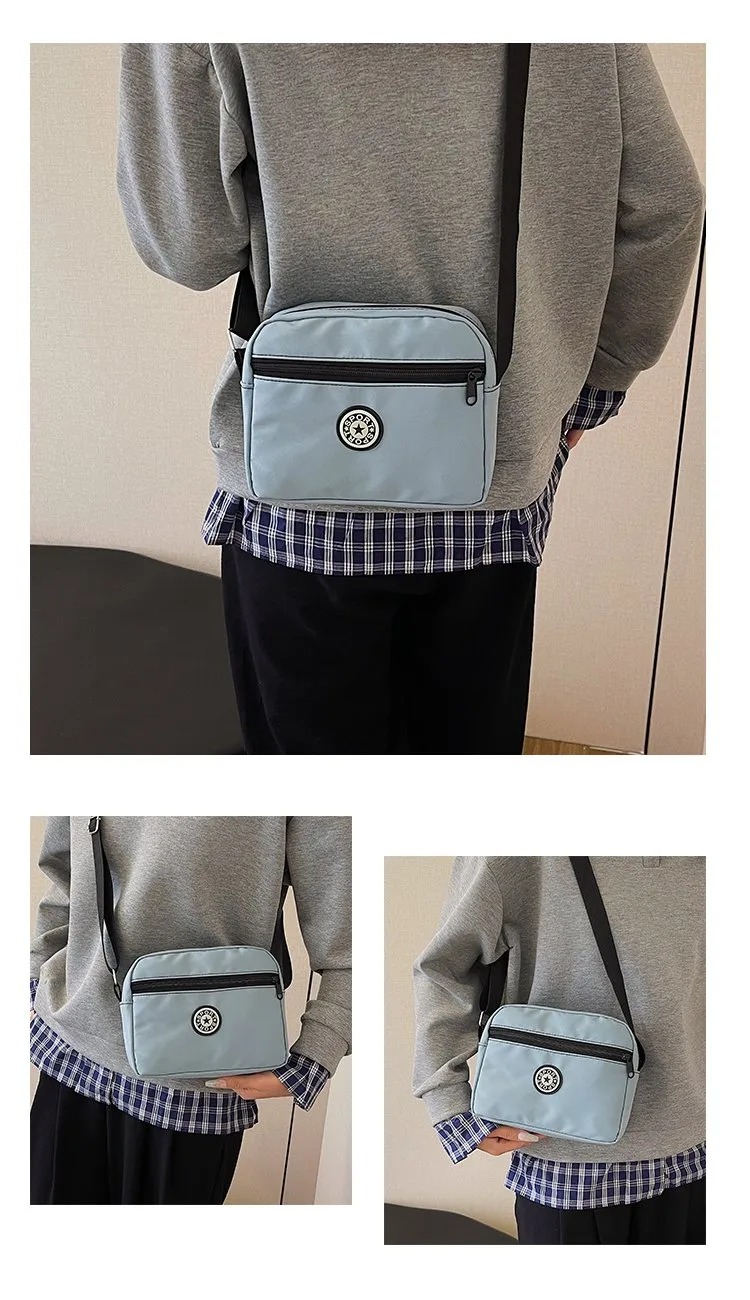 Women's Nylon Solid Color Streetwear Square Zipper Crossbody Bag display picture 12