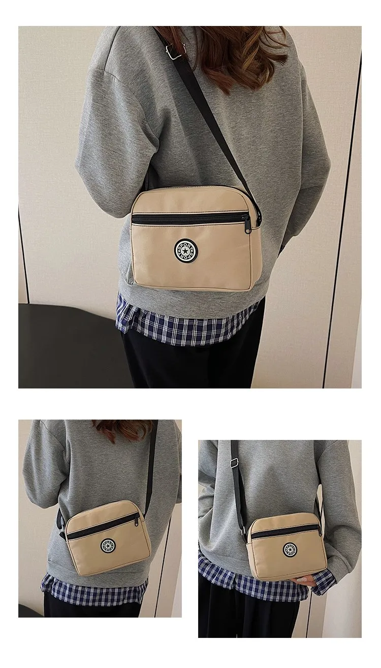 Women's Nylon Solid Color Streetwear Square Zipper Crossbody Bag display picture 18