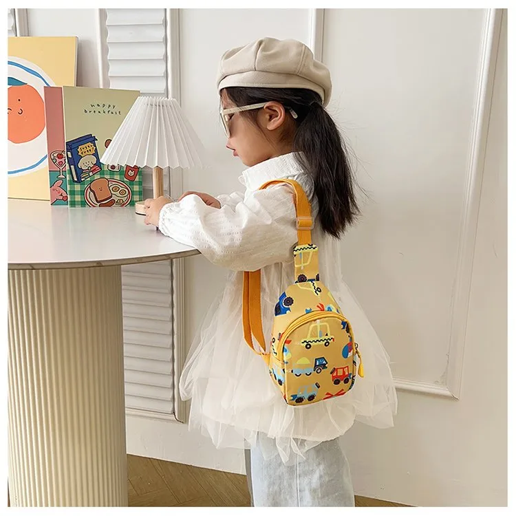 Kid'S Nylon Car Cute Streetwear Oval Zipper Fanny Pack display picture 5