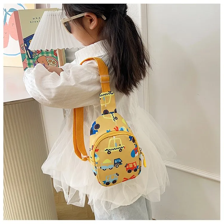 Kid'S Nylon Car Cute Streetwear Oval Zipper Fanny Pack display picture 7