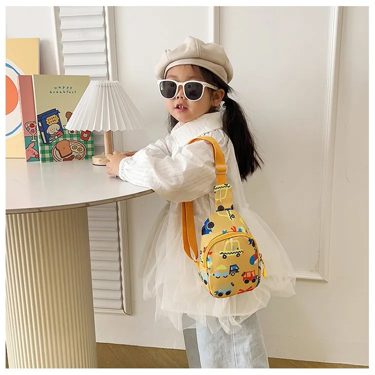 Kid'S Nylon Car Cute Streetwear Oval Zipper Fanny Pack display picture 4