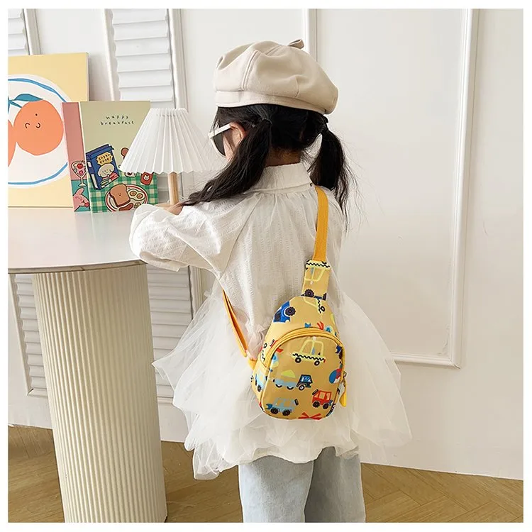 Kid'S Nylon Car Cute Streetwear Oval Zipper Fanny Pack display picture 13
