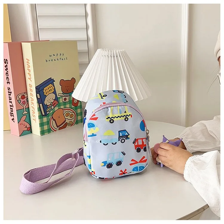 Kid'S Nylon Car Cute Streetwear Oval Zipper Fanny Pack display picture 6