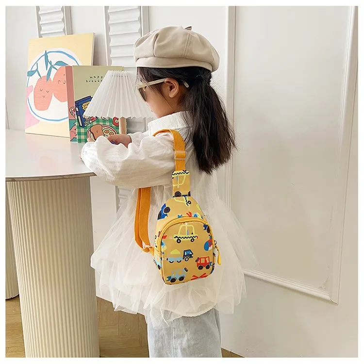 Kid'S Nylon Car Cute Streetwear Oval Zipper Fanny Pack display picture 3