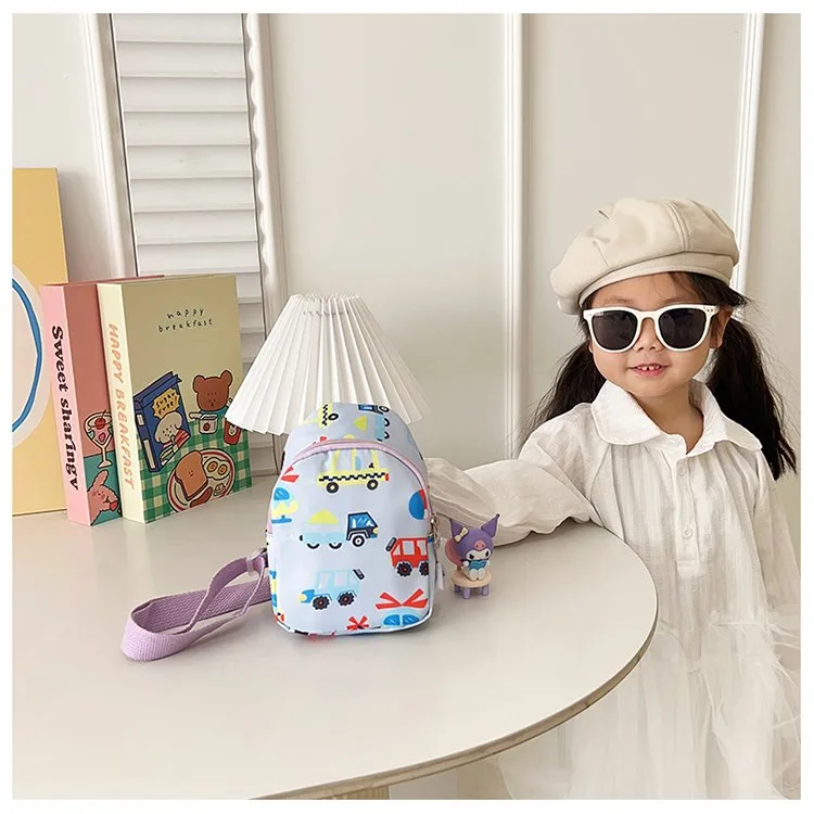 Kid'S Nylon Car Cute Streetwear Oval Zipper Fanny Pack display picture 10