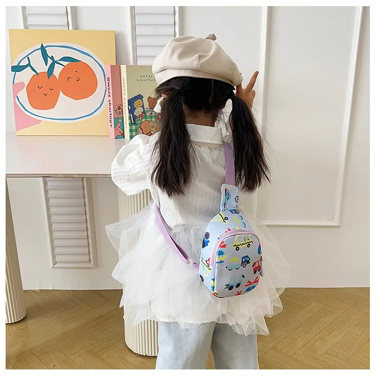 Kid'S Nylon Car Cute Streetwear Oval Zipper Fanny Pack display picture 12