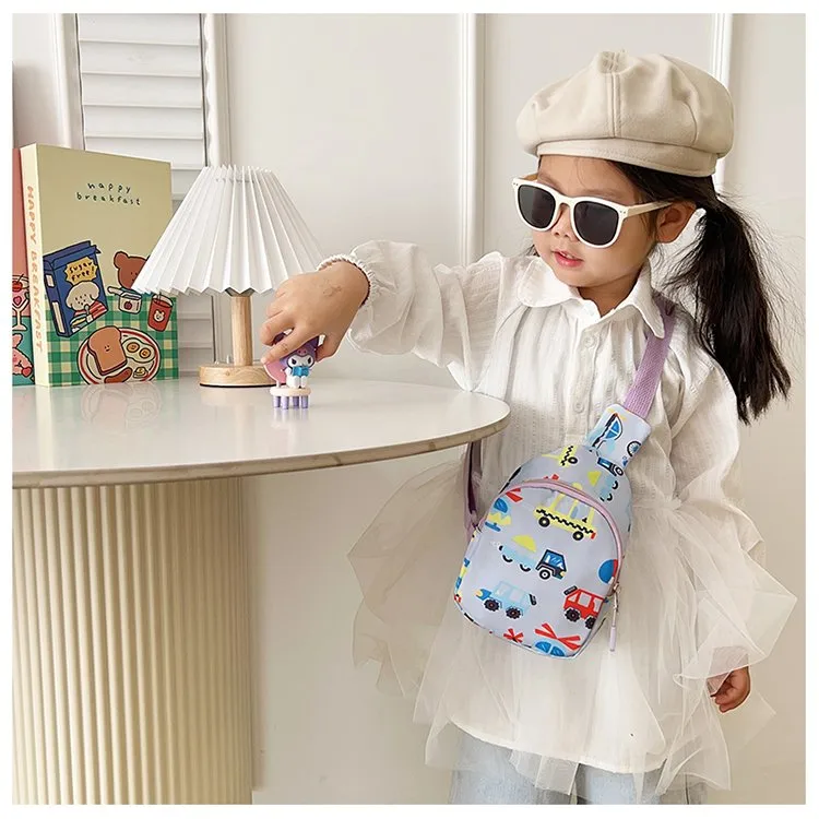 Kid'S Nylon Car Cute Streetwear Oval Zipper Fanny Pack display picture 21