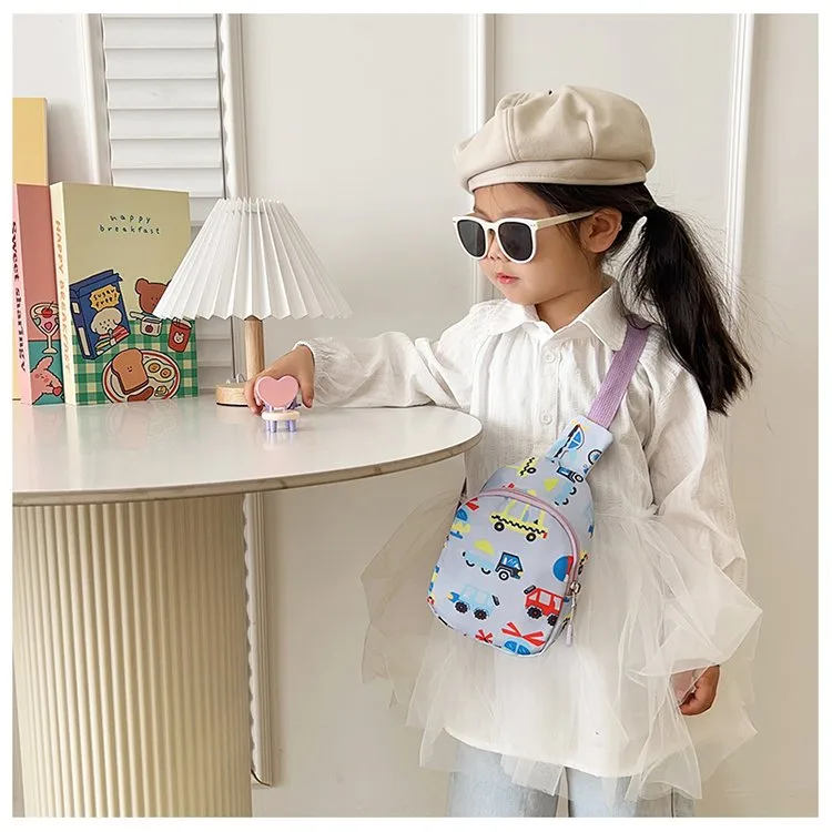 Kid'S Nylon Car Cute Streetwear Oval Zipper Fanny Pack display picture 15