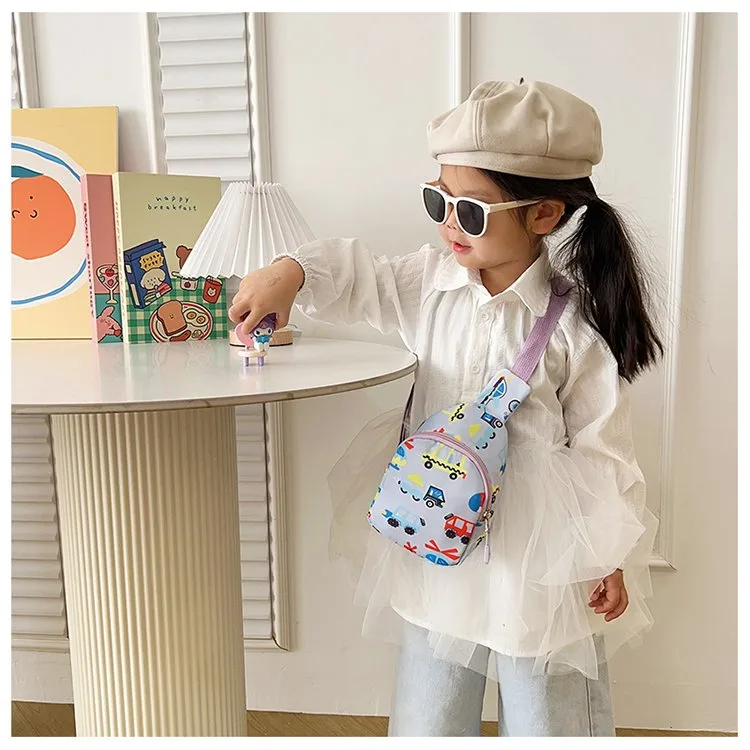 Kid'S Nylon Car Cute Streetwear Oval Zipper Fanny Pack display picture 14