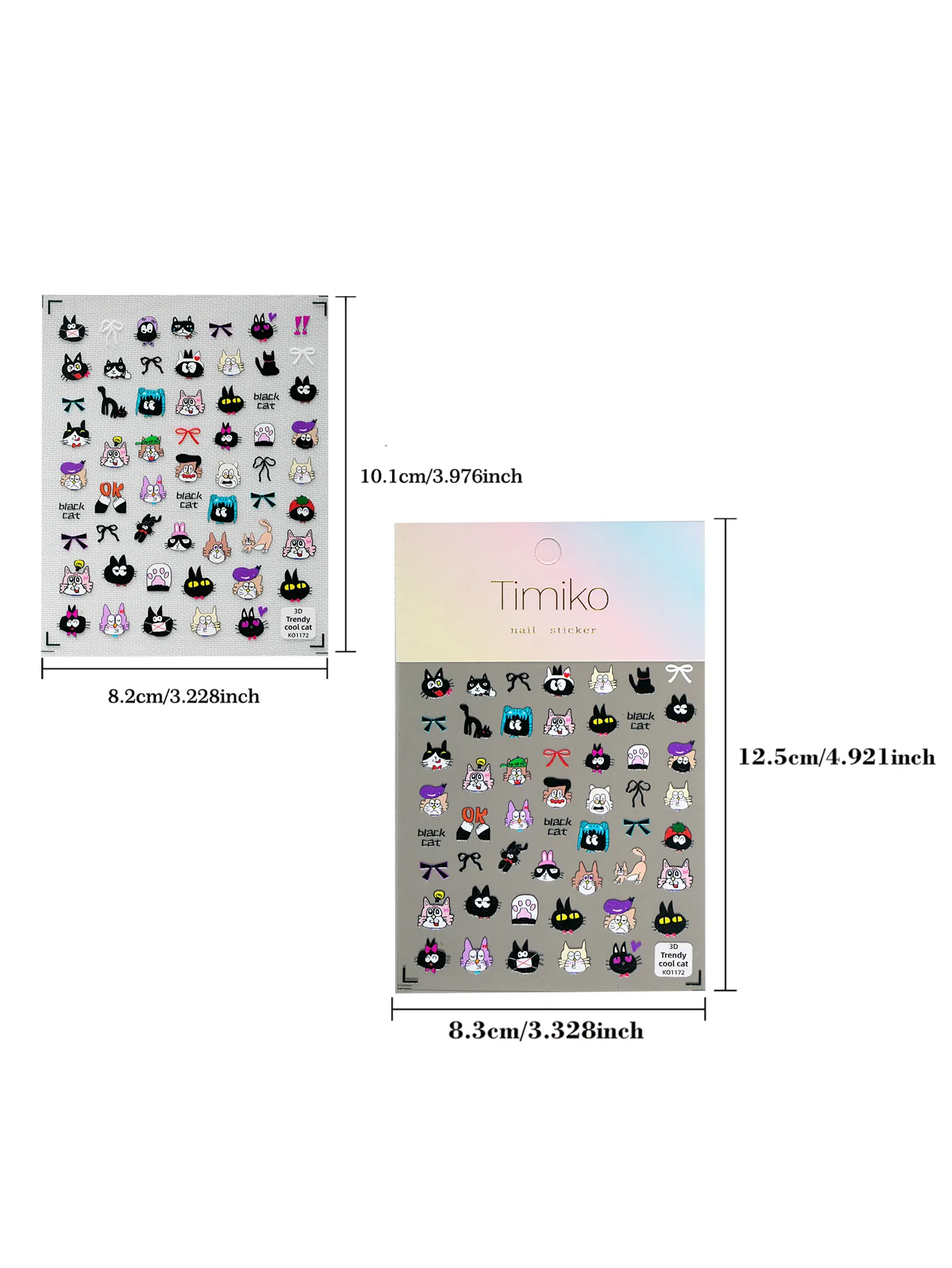 IG Style Cartoon Style Cute Cat Nail Stickers Nail Decoration Accessories display picture 8