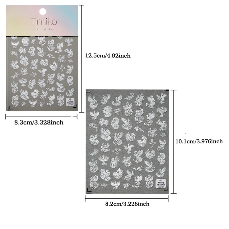 IG Style Cute Sweet Phoenix Lines Nail Stickers Nail Patches display picture 8