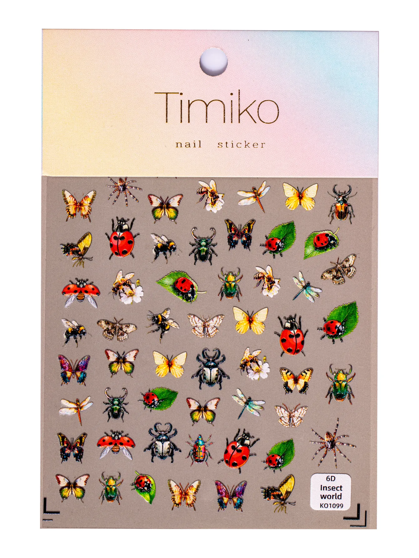 Hawaiian Tropical Pastoral Insect Dragonfly Butterfly Nail Stickers Nail Patches display picture 7