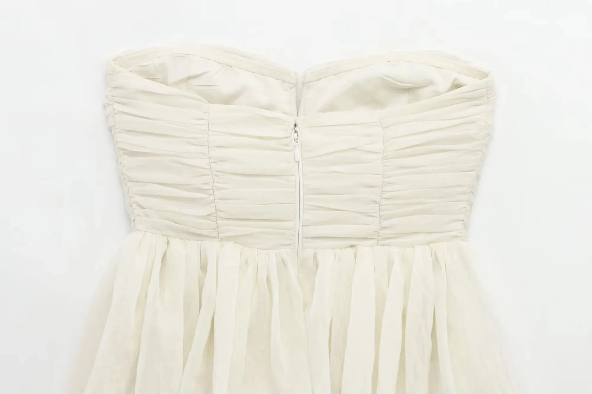 Women's Tube Top Dress Elegant Tube Top Collarless Sleeveless Solid Color Above Knee Casual Date display picture 6