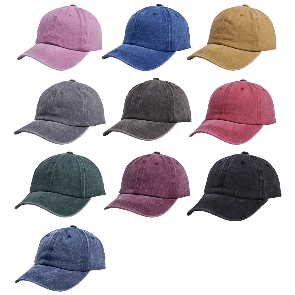 Children Unisex Casual Solid Color Washed Baseball Cap display picture 2