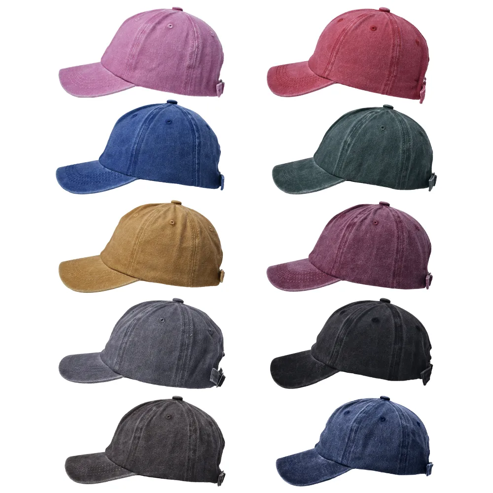 Children Unisex Casual Solid Color Washed Baseball Cap display picture 3