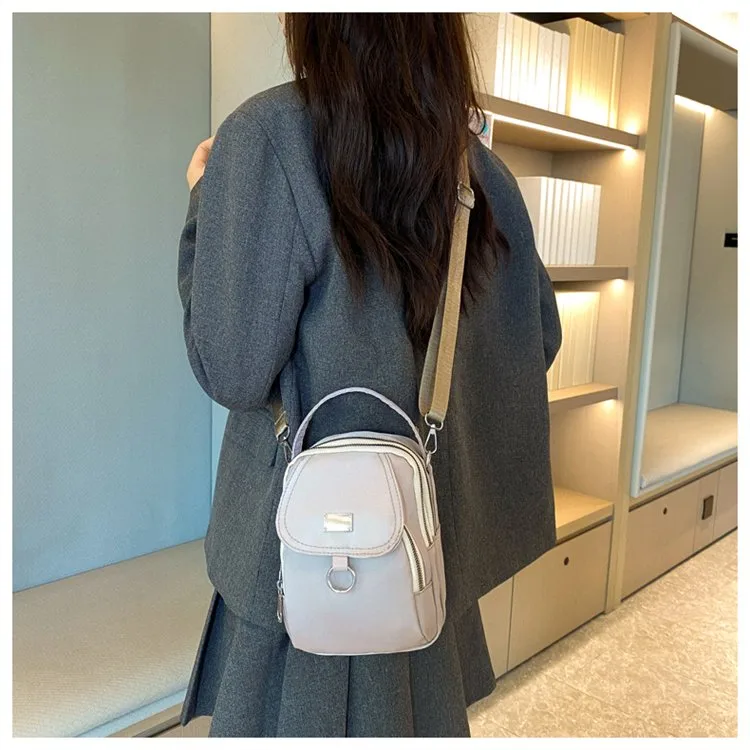 Women's Oxford Cloth Solid Color Classic Style Square Zipper Shoulder Bag Crossbody Bag display picture 11