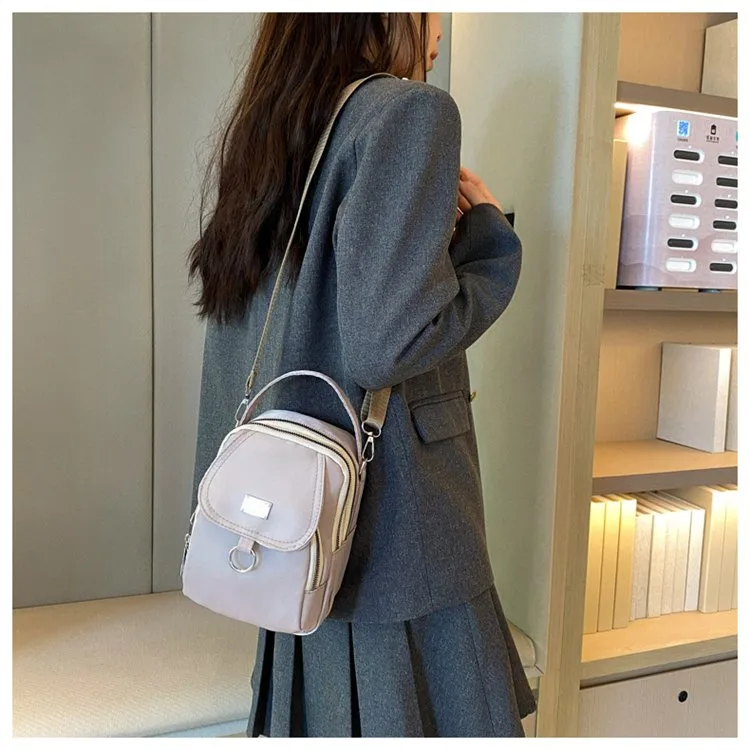 Women's Oxford Cloth Solid Color Classic Style Square Zipper Shoulder Bag Crossbody Bag display picture 14