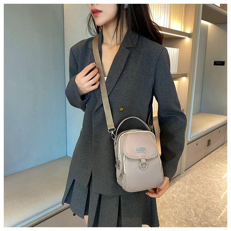 Women's Oxford Cloth Solid Color Classic Style Square Zipper Shoulder Bag Crossbody Bag display picture 5