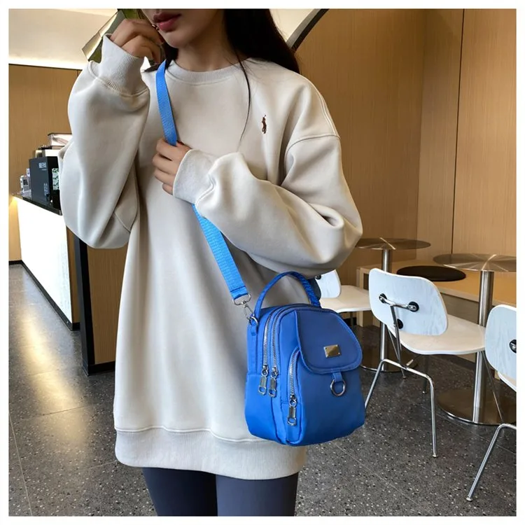 Women's Oxford Cloth Solid Color Classic Style Square Zipper Shoulder Bag Crossbody Bag display picture 18